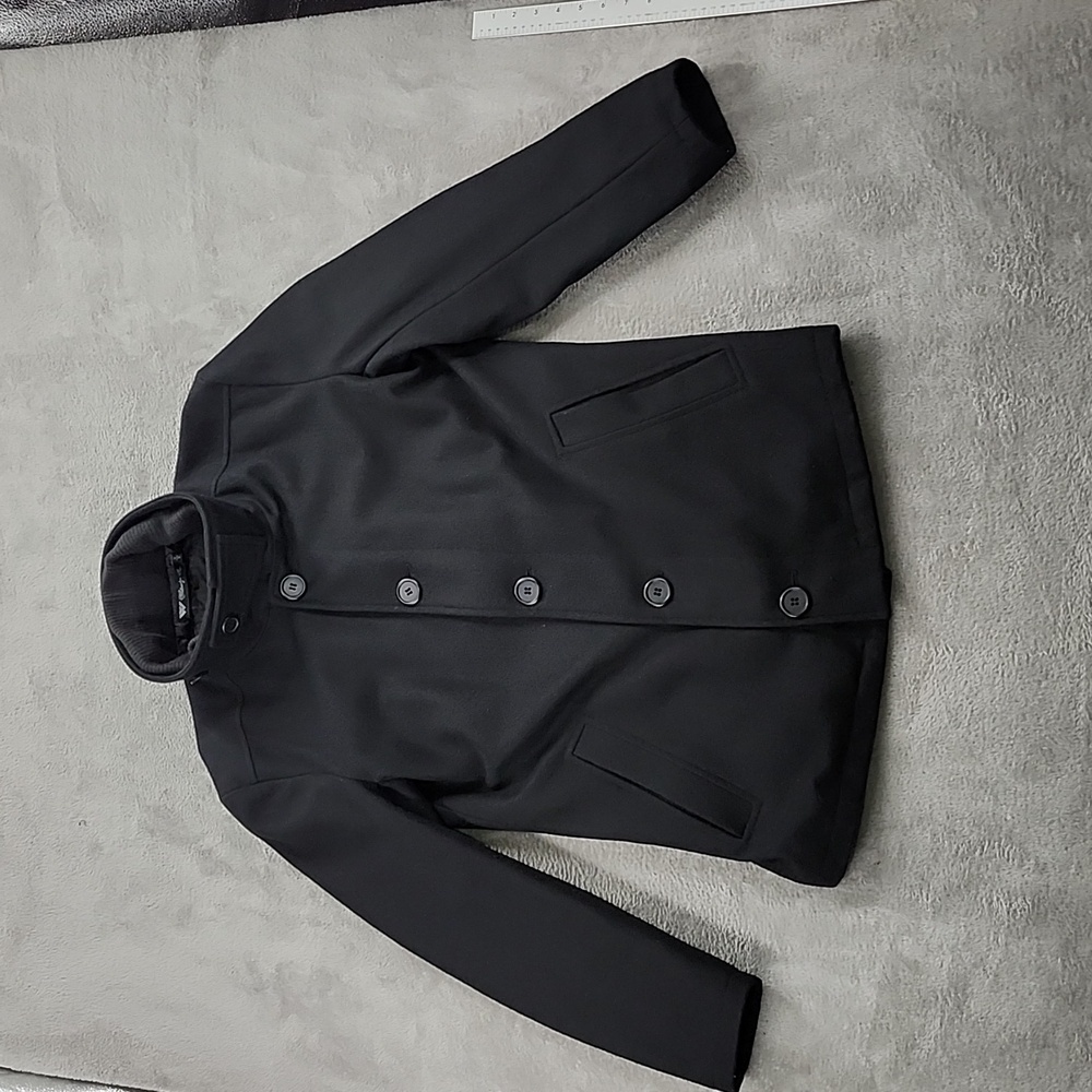 Vintage Whiteridge Jacket Men's Medium Wool Front Button Full Zip Black